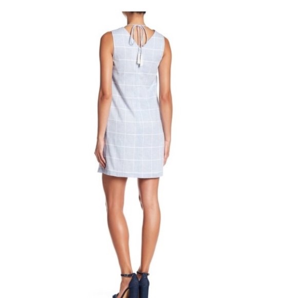 Julia Jordan Windowpane Print A-Line Dress - Picture 6 of 6